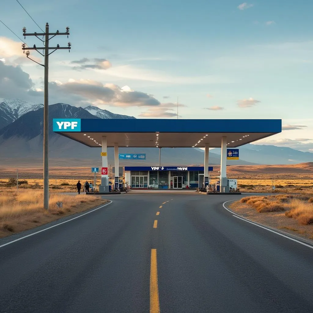 Estación YPF en ruta nacional 40